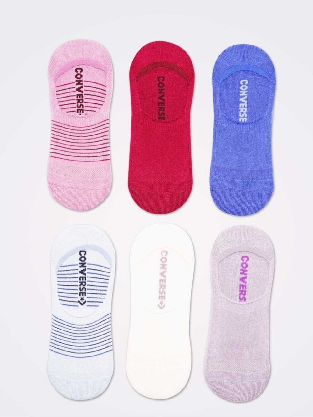 Converse 6-PK Half Cushioned Liners- Multi